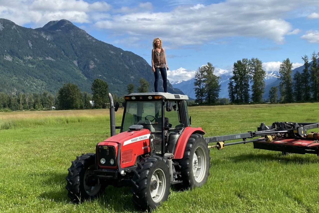 Eloise on tractor